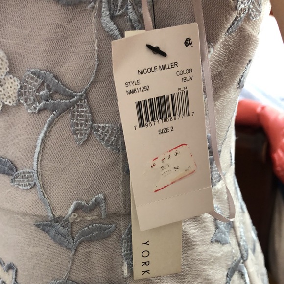 Nicole Miller New York blue floor length gown - Picture 4 of 5